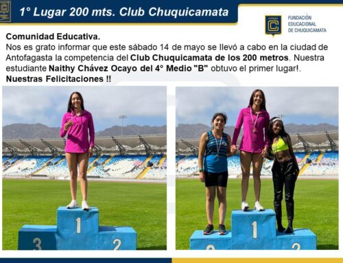 1° Lugar 200 mts. Club Chuquicamata