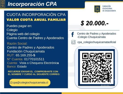 Incorporación Centro de Padres y Apoderados